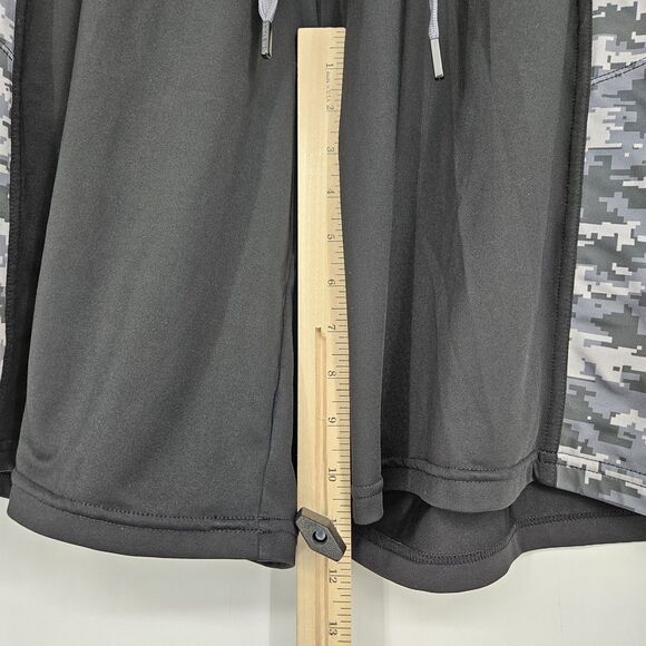 Hylete Shorts Mens Large Black Digital Camo Above Knee Athletic Elastic Waist - Picture 7 of 12